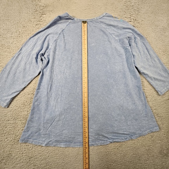 Jess & Jane Tunic Top Women M Dog Graphic Mineral Wash Artsy Lagenlook Whimsical - Picture 9 of 13